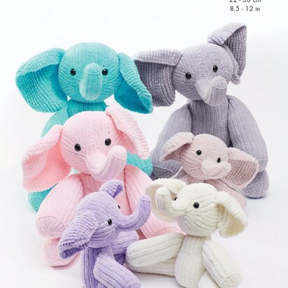 Elephant Knitted in King Cole Yummy - 9149 - Downloadable PDF