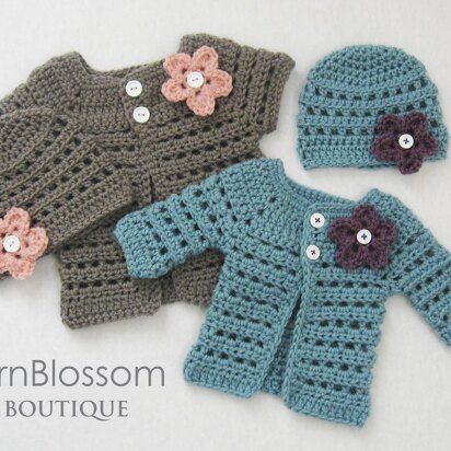 Mini Miss Cardigan and Beanie