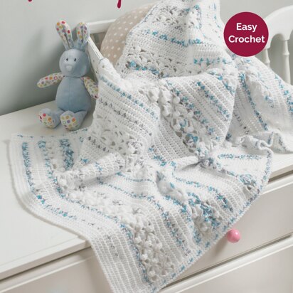 Blanket in Hayfield Baby Blossom DK - 5231 - Downloadable PDF
