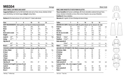 McCall's Girls' Dress, Slip Dress and Jacket M8354 - Paper Pattern, Size 7-8-10-12-14