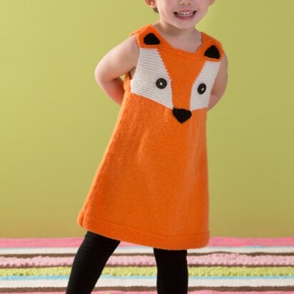 Child's Foxy Tunic in Red Heart Anne Geddes Baby - LW4266