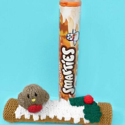 Yule Log Smarties Holder