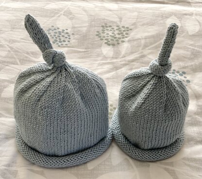 Top knot beanies