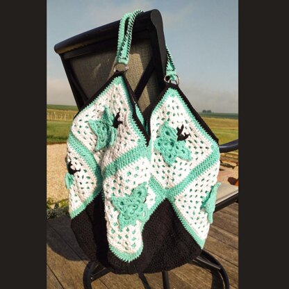 Crochet Pattern Butterfly Tote Bag