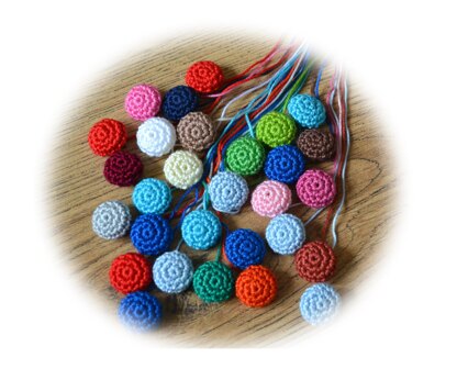 Crochet covered buttons. Round craft buttons. Decorative buttons