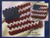 Wiggly July 4th Flag Hot Pad and Coaster