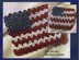 Wiggly July 4th Flag Hot Pad and Coaster