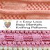 2 Easy Knitting Patterns - Candy Stripe and Easy Lace