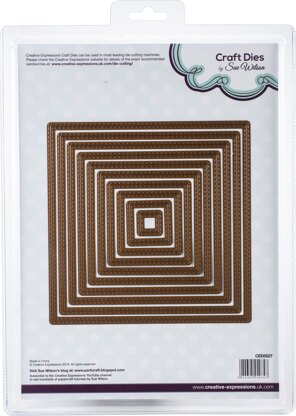 Creative Expressions Craft Dies By Sue Wilson - Nobel Collection-Double Stitched Squares