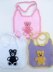 Teddy Bear Baby Bib and Rattle