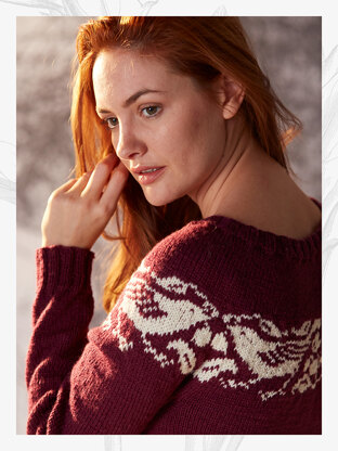 "Beatrix Jumper" - Jumper Knitting Pattern For Women in Willow and Lark Ramble