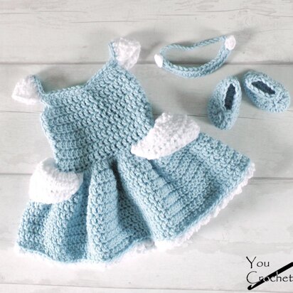 Princess Cinderella Baby Dress Set