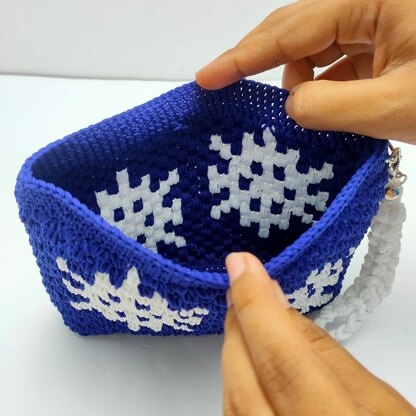 Snowflake Pouch with Wristlet