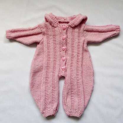 Knitting pattern Baby Dolls Romper suit, Hat & Boots, 0-6 Month Baby, 20-22 inch Doll