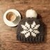 Nordic snowflake hat with pompom