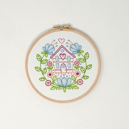 Creative World Of Craft Home Sweet Home Embroidery Kit - 6"