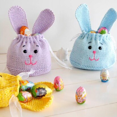 Knitting Pattern - cute Bunny Bag - Easter Bag - No.159E