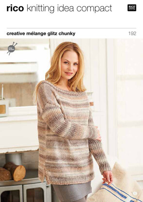 Sweaters in Rico Creative Melange Glitz Chunky - 192