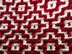 Mosaic bag in red and white