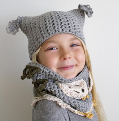 Luna the Owl Hat and Cowl Set