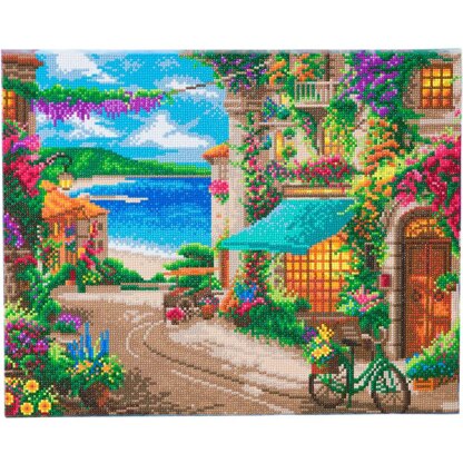 40 x 50 cm Crystal Art Diamond Painting-Set „Italienisches Café“