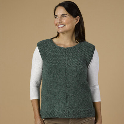 1053 Sea Ice - Waistcoat Knitting Pattern for Women in Valley Yarns Peru