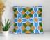 Optical Illusion Blue Green 42x42 Square Cushion CROCHET PATTERN
