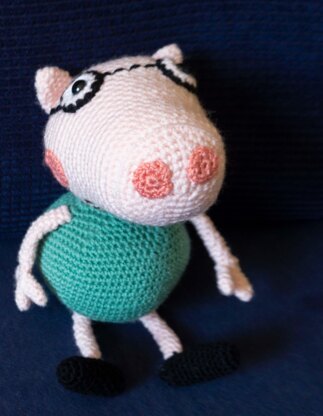 Crochet Pattern for the Father from Pig with Pep!