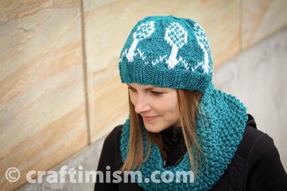 Phage Patterned Knit Hat