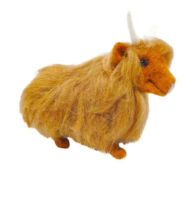 The Crafty Kit Company Highland Cow Needle Felting Kit - 190 x 290 x 94mm