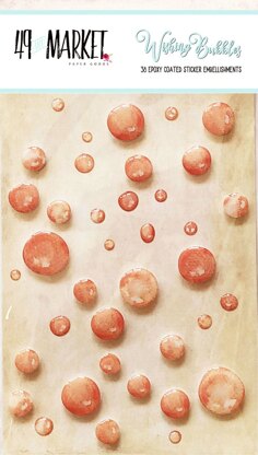49 And Market Epoxy Coated Wishing Bubbles 38/Pkg - Crush