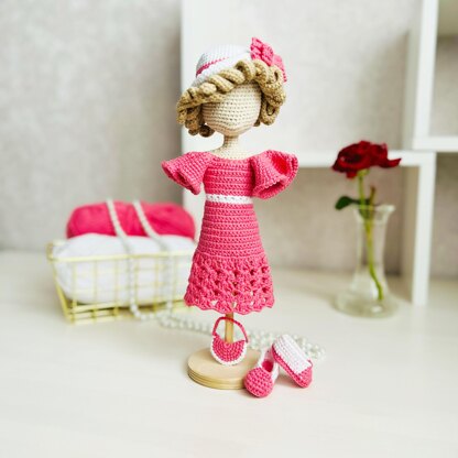 Doll clothes crochet, amigurumi clothes, crochet doll clothes, 1930s outfit