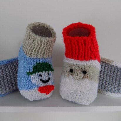 Christmas Baby Booties