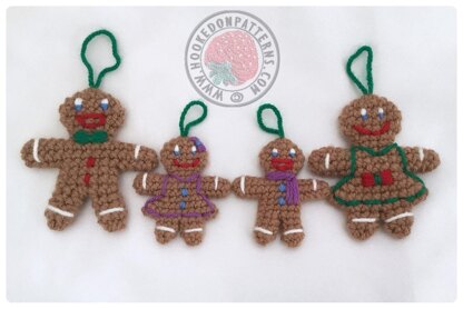 Gingerbread Family Christmas Tree Decorations