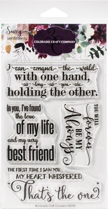 Colorado Craft Company Clear Stamps 4"X6" - Large Love Quotes-Savvy Sentiments