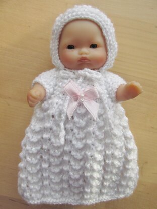 5" Berenguer Christening Outfit