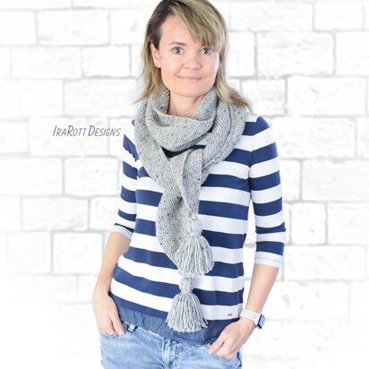 Slanted Knit Scarf Ileane