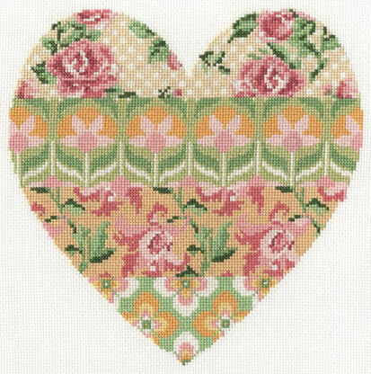 DMC Floral Arrangement Cross Stitch Kit - 23cm x 23cm