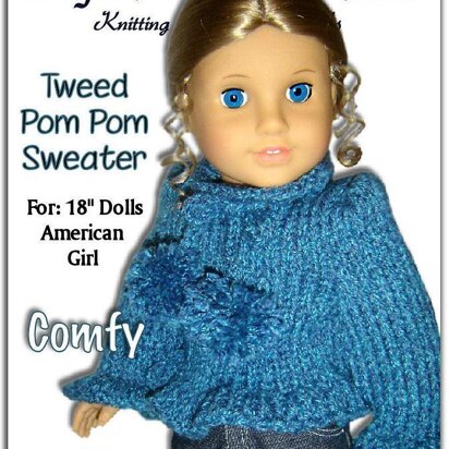 Tweed PomPom Sweater For American Girl Doll 050