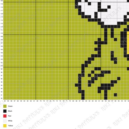 Grinch Baby Blanket C2C CROCHET PATTERN Green Face Lapghan Grinchmas Afghan