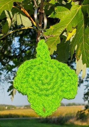 Crochet Leaf Pin/Hair Clip and Keychain Pattern Bundle