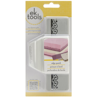EK Success Edge Punch - Scroll & Hearts, 2"X1"