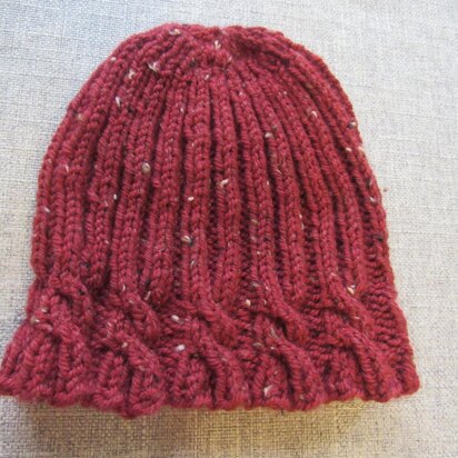 Tweed Beginner's Hat in Lion Brand Hometown USA - L0503, Knitting Patterns