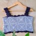 Purple granny square Crop top