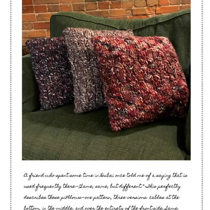 Cable Time Pillows in Mango Moon Big Bang - 104 - Downloadable PDF