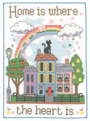Creative World Of Crafts Home is Where the Heart Is Cross Stitch Kit - MPCS05