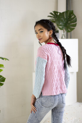 Women's Lollipop Pullover in Universal Yarn Fibra Natura Donnina - Downloadable PDF