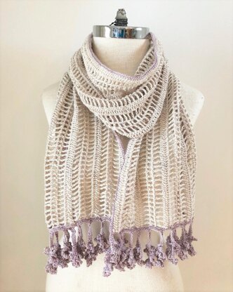 Lavender and Lace Shawl and Scarf