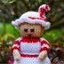 Christmas Doll Knitting Pattern - Toy Knitting Pattern