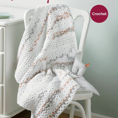 Blanket in Hayfield Baby Blossom Chunky - 5235 - Downloadable PDF